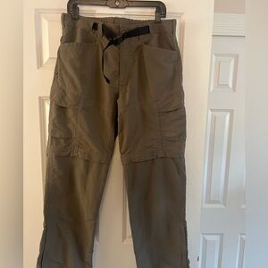 The North Face Paramount Pro Convertible Hiking Pants Mens Large Khaki Beige Tan